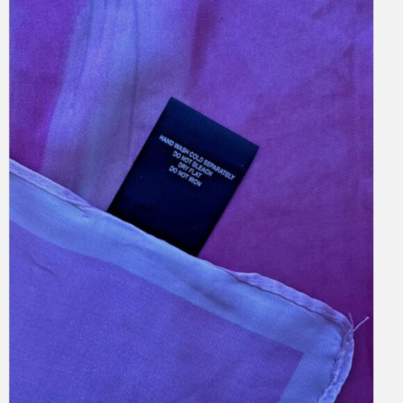 STEVE MADDEN PINK SILKY SCARF WRAP WHITE BOW ACCENTS - Picture 5 of 5